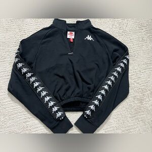 Kappa 1/4 Zip Cropped Pullover Sweatshirt